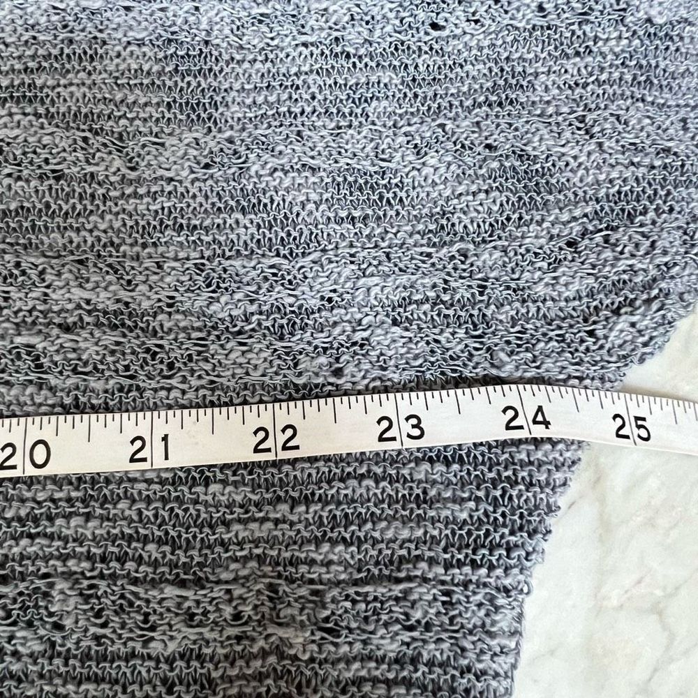 J. Jill Open Knit Sweater Cotton Blend Sz LP Blue/grey NWT - Picture 6 of 7
